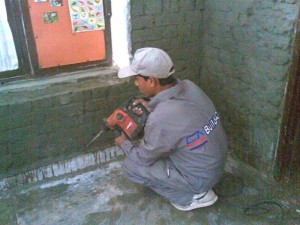 2. Drilling Holes for Chemical Insertion