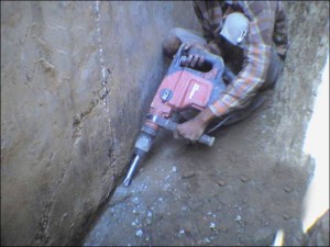 Using C Chisel at Raft Wall Junction